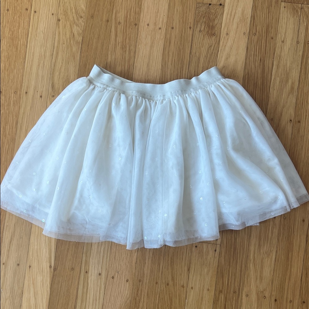 Girls Gap Tulle Skirt with iridescent polka dots